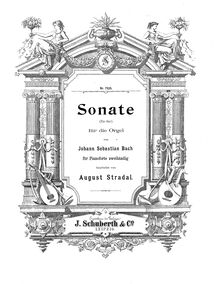 Sonate für die orgel Johann Sebastian Bach