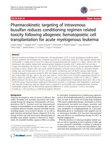 Pharmacokinetic targeting of intravenous busulfan reduces conditioning regimen related toxicity following allogeneic hematopoietic cell transplantation for acute myelogenous leukemia