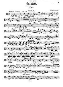 Partition viole de gambe 2, corde quintette, F major, Bruckner, Anton par Anton Bruckner
