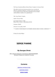 Serge Panine — Complete