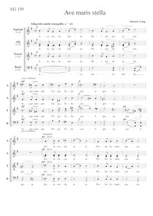 Partition complète, Ave maris stella EG 150, Grieg, Edvard