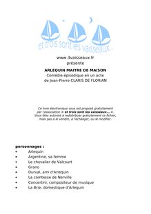 ARLEQUIN MAITRE DE MAISON