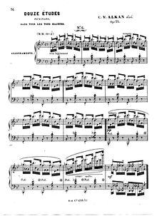 Partition Etude No.6 (B-flat major), Douze Études dans tous les tons majeurs, Op.35