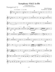 Partition trompette 2 (C), Symphony No.16, Rondeau, Michel