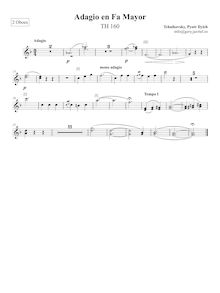 Partition hautbois 1/2, Adagio, F major, Tchaikovsky, Pyotr