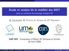 Etude et analyse de la stabilité des MST - dans un contexte ...
