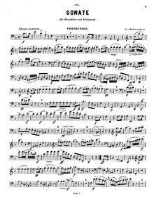 Partition de violoncelle (alternate), Sonata pour cor et Piano