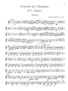 Partition violon II, Chamber Concerto, A minor, Fairchild, Blair