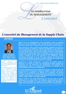 L essentiel du Management de la Supply Chain