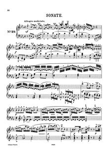 Partition complète, Piano Sonata No.38 en E flat major, Haydn, Joseph par Joseph Haydn