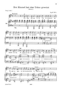 Partition Version pour Medium voix, Gedichte aus  Liebesfrühling , Op.37