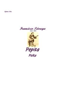 Partition complète, Pepita, Polka, Tárrega, Francisco