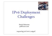 IPv6 Deployment Challenges