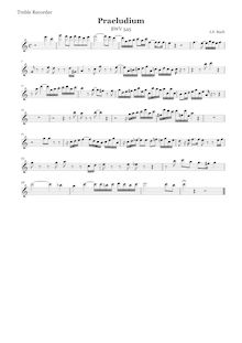 Partition aigu , partie, Prelude et Fugue en C major, BWV 545, C major