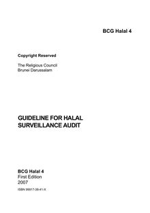 Guideline for Halal Surveillance Audit BCG HALAL 4