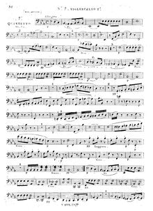 Partition violoncelle 2, corde quintette No.7, Op.23, Onslow, Georges