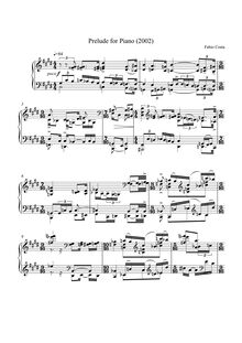 Partition complète, Prelude pour Piano, Costa, Fabio