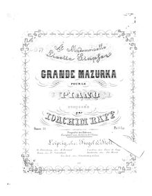 Partition complète, Grande Mazurka, A♭ major, Raff, Joachim