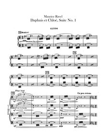 Partition altos, Daphnis et Chloé  No.1, Fragments symphoniques