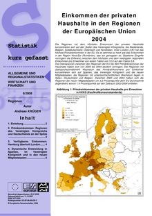 Einkommen der privaten Haushalte in den Regionen der Europaïschen Union 2004