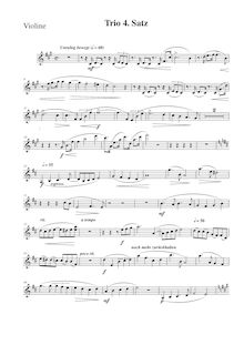 Partition , Unruhig bewegt, partition de violon, Piano Trio No.1
