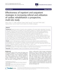 Effectiveness of inpatient and outpatient strategies in increasing referral and utilization of cardiac rehabilitation: a prospective, multi-site study