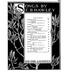 Partition complète, Daisies, G major, Hawley, Charles Beach