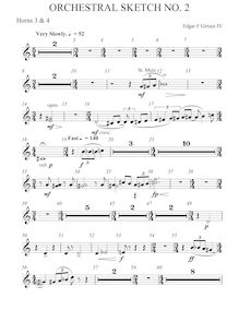 Partition cor 3/4 (F), Orchestral Sketch No.2, Girtain IV, Edgar