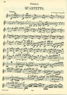 Partition violon 1, corde quatuor No.14, Death and the Maiden, D minor par Franz Schubert