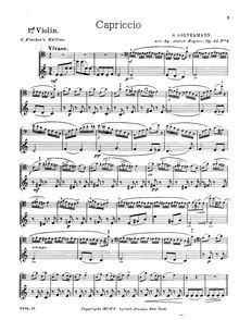 Partition violons I, Capriccio, Op.24, Goltermann, Georg
