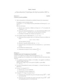 Sujet du bac S 2007: Mathématique Obligatoire