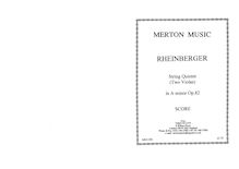 Partition complète, corde quintette, A minor, Rheinberger, Josef Gabriel
