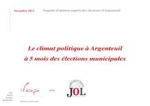 Le climat politique à Argenteuil à 5 mois des élections municipales