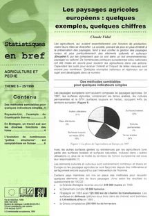 Statistiques en bref. Agriculture et pêche nÌŠ 25/1999. Les paysages agricoles européens