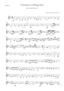 Partition Nos.1-4 - violon 2 , partie, Ludi Musici I, Grayson, Martin
