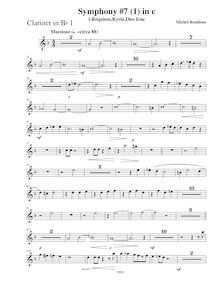 Partition clarinette 1 (B♭), Symphony No.7  Requiem , C minor, Rondeau, Michel par Michel Rondeau
