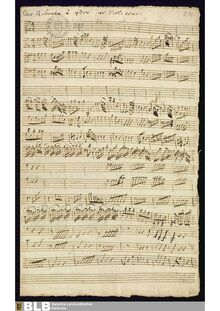 Partition complète et parties, Sonata à quadro en E minor par Johann Melchior Molter