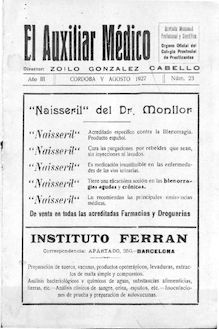 El Auxiliar Médico: revista mensual profesional, n. 023 (1927)