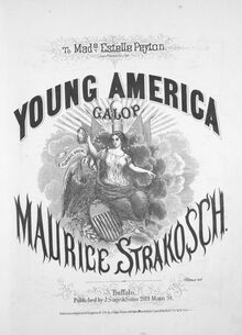 Partition complète, Young America Galop, Strakosch, Maurice