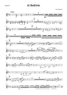 Partition violons II, At Bedtime, На сон грядущий, Tchaikovsky, Pyotr