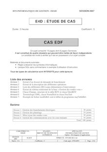 Etude de cas 2007 DA Développeur d Applications BTS Informatique de gestion