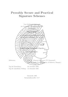 Provably secure and practical signature schemes [Elektronische Ressource] / von Luis Carlos Coronado García