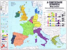 A COMUNIDADE EUROPEIA. Mapa político Estados-membros, regiões e unidades administrativas