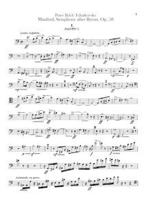 Partition basson 1, 2, 3, Manfred, Манфред, B minor, Tchaikovsky, Pyotr