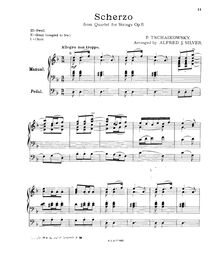 Partition complète, corde quatuor No.1, D major, Tchaikovsky, Pyotr par Pyotr Tchaikovsky