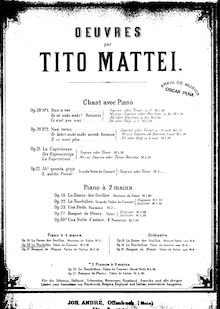 Partition complète, Le tourbillon, Grand valse de concert, Mattei, Tito