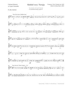 Partition E♭ Alto clarinette, Liturgy of St. John Chrysostom,, Литургия святого Иоанна Златоуста