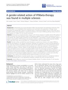 A gender-related action of IFNbeta-therapy was found in multiple sclerosis