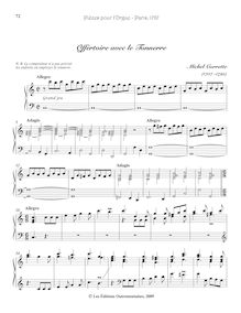 Partition Offertoire avec le Tonnerre (C major), Pièces pour l’Orgue Dans un Genre Nouveau