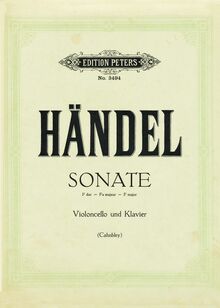 Partition couverture couleur, violon Sonata, HWV 370, Sonata XII
